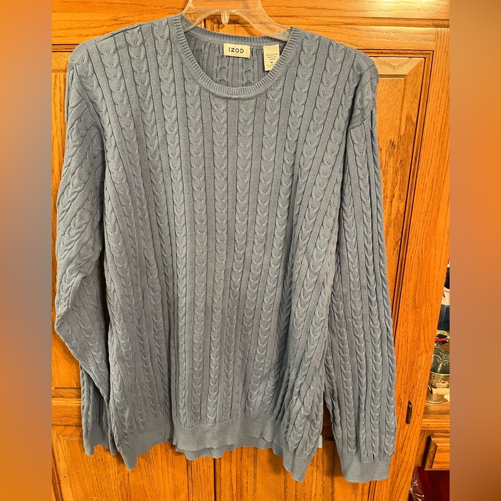Izod cableknit sweater.
